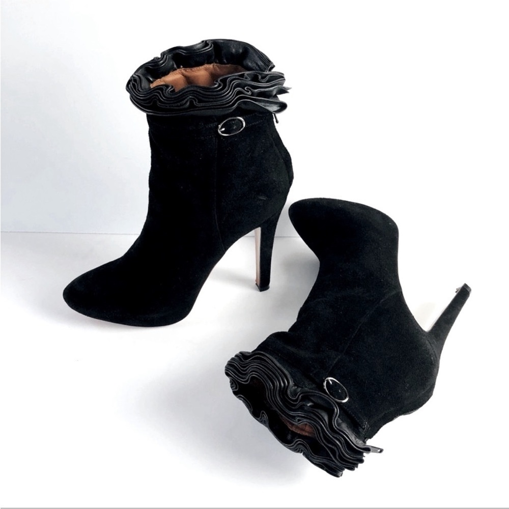 Givenchy black suede ankle boots